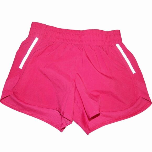 ATHLETIC WORKS girls medium 7/8 solid magenta hot pink activewear shorts - Picture 1 of 6